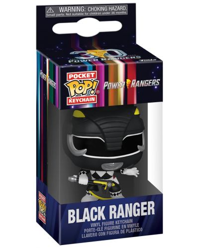 Privjesak za ključeve Funko Pocket POP! Television: Mighty Morphin Power Rangers - Black Ranger - 2