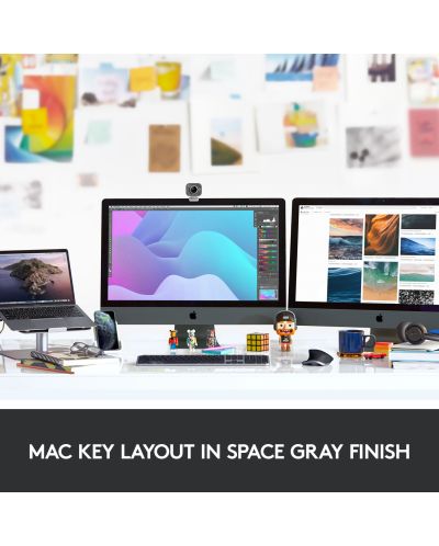 Tipkovnica Logitech - MX Keys For Mac, bežična, Space Grey - 4