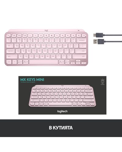 Tipkovnica Logitech - MX Keys Mini, bežična, ružičasta - 11
