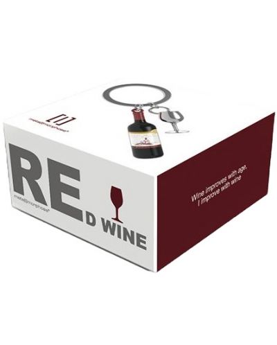 Privjesak za ključeve Metalmorphose - Red Wine + Glass - 2