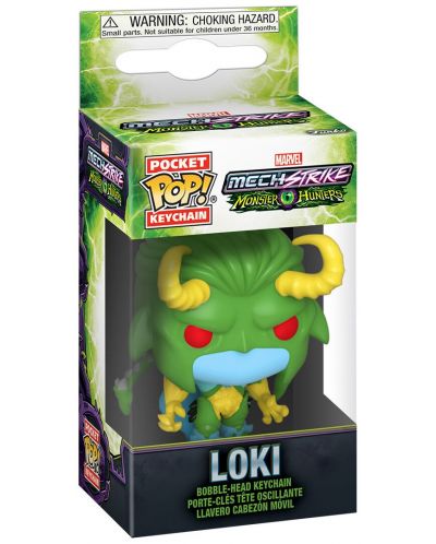 Privjesak za ključeve Funko Pocket POP! Marvel: Mech Strike Monster Hunters - Loki - 2