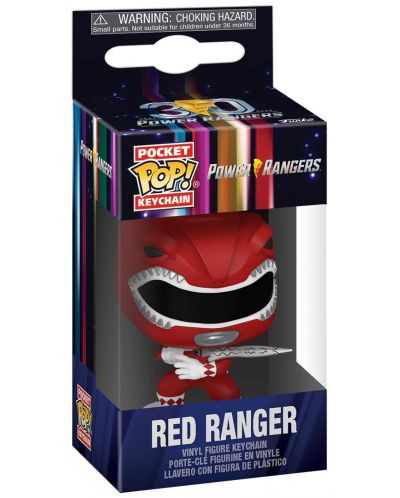 Privjesak za ključeve Funko Pocket POP! Television: Mighty Morphin Power Rangers - Red Ranger - 2