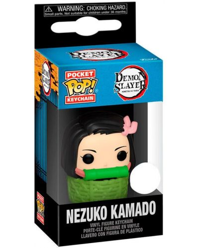 Privjesak za ključeve Funko Pocket POP! Animation: Demon Slayer - Nezuko Kamado (In Basket) - 2