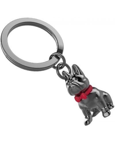 Privjesak za ključeve Metalmorphose - Bull Dog with Red Bow tie - 2