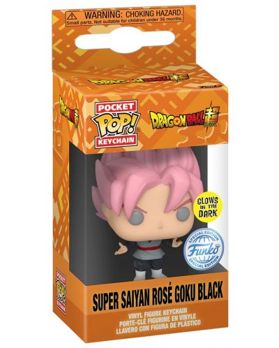 Privjesak za ključeve Funko Pocket POP! Animation: Dragon Ball Super - Goku (Rose Black) (Glows in the Dark) - 2