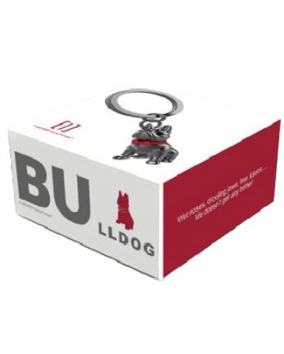 Privjesak za ključeve Metalmorphose - Bull Dog with Red Bow tie - 4