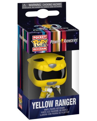 Privjesak za ključeve Funko Pocket POP! Television: Mighty Morphin Power Rangers - Yellow Ranger - 2