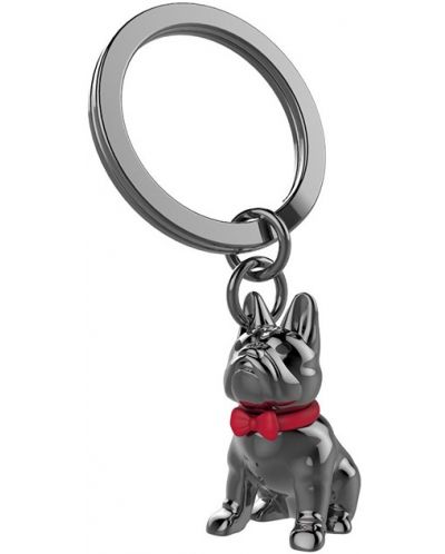 Privjesak za ključeve Metalmorphose - Bull Dog with Red Bow tie - 1