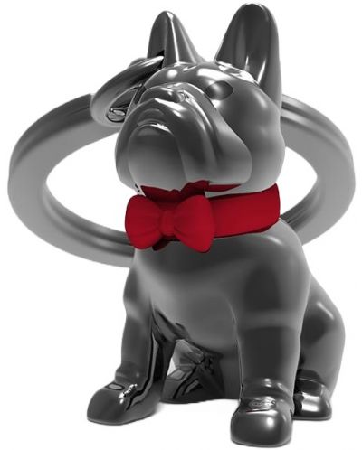 Privjesak za ključeve Metalmorphose - Bull Dog with Red Bow tie - 3