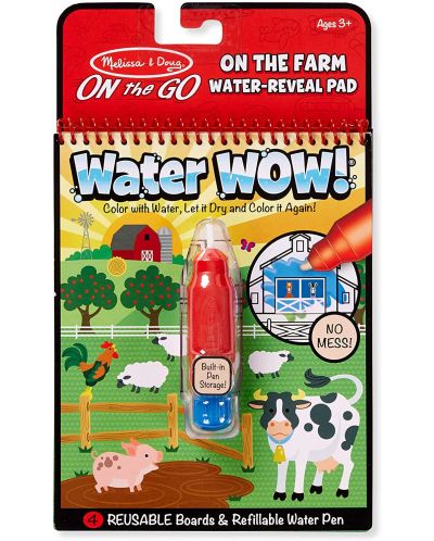 Knjižica za crtanje vodom Melissa & Doug -Životinje s farme - 1