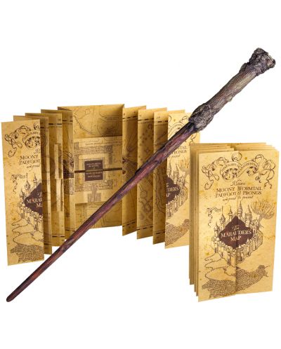 Set replika The Noble Collection Movies: Harry Potter - Marauder's Map & Harry Potter's Wand - 1