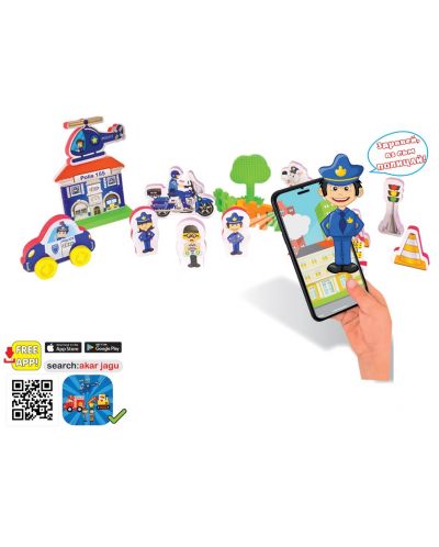Set igračaka koji govore Jagu - Policijska postaja, 18 dijelova - 2