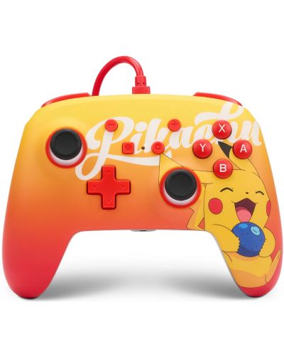 Kontroler PowerA - Enhanced, žičani, za Nintendo Switch, Pokemon: Oran Berry Pikachu - 1