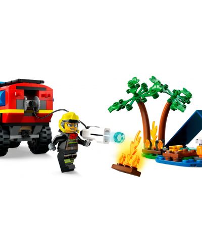 Konstruktor LEGO City - Vatrogasno vozilo 4 x 4 sa čamcem za spašavanje (60412) - 4