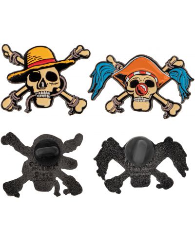 Set bedževa Cine Replicas Animation: One Piece - Luffy & Buggy Skulls - 2