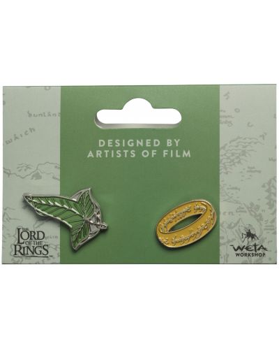 Set bedževa Weta Movies: The Lord of the Rings - Elven Leaf & One Ring - 4