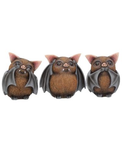 Set kipića Nemesis Now Adult: Humor - Three Wise Bats, 8 cm - 1