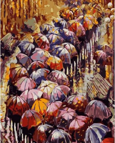 Set za slikanje po brojevima TSvetnoy - Autumn Umbrellas - 1