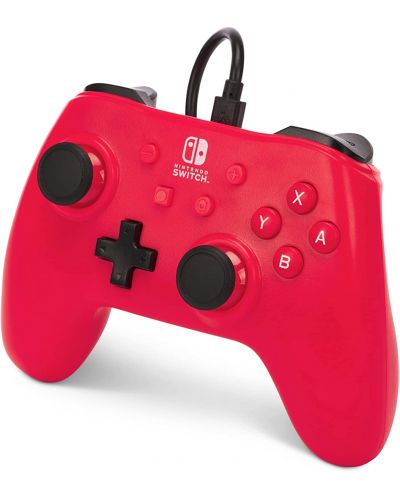 Kontroler PowerA - Enhanced, žičani, za Nintendo Switch, Raspberry Red - 4