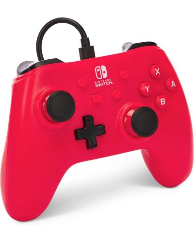 Kontroler PowerA - Enhanced, žičani, za Nintendo Switch, Raspberry Red - 2