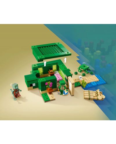 Konstruktor LEGO Minecraft - Kuća za kornjače na plaži (21254) - 6