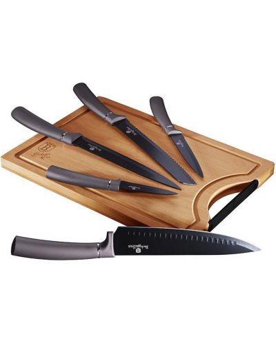 Set od 5 noževa i daske za rezanje Berlinger Haus - Metallic Line Carbon Pro Edition - 1
