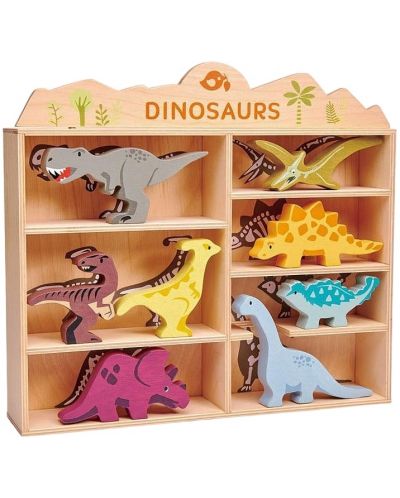 Set drvenih figurica Tender Leaf Toys - Dinosauri u stalku - 1