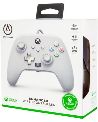 Kontroler PowerA - Enhanced, za Xbox One/Series X/S, White Mist - 6