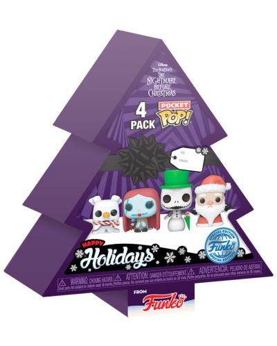 Set figura Funko Pocket POP! Disney: The Nightmare Before Christmas - Happy Holidays Tree Box - 1