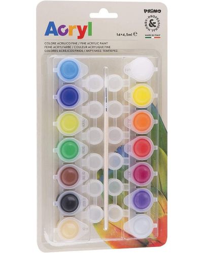 Set akrilnih boja Primo H&P - 14 boja x 4,5 ml, u teglicama - 1