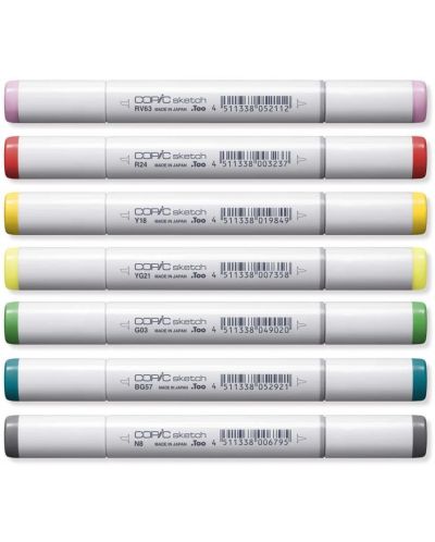 Set markera Too Copic Sketch - Limitirana kolekcija, Eterični tonovi, 6+1 boja - 3