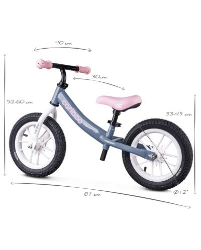 Bicikl za ravnotežu Cariboo - LEDventure, plavi/ružičasti - 8