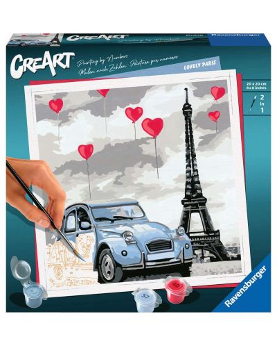 Set za slikanje po brojevima Ravensburger CreArt - Prelijepi Pariz - 1