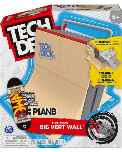 Set Spin Master Tech Deck - Rampa i skateboard za prste, Big Vert Wall - 1