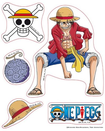 Set naljepnica ABYstyle Animation: One Piece - Luffy & Law - 2