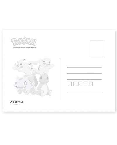 Set razglednica ABYstyle Games: Pokemon - Generation 1 starters, 5 komada - 7