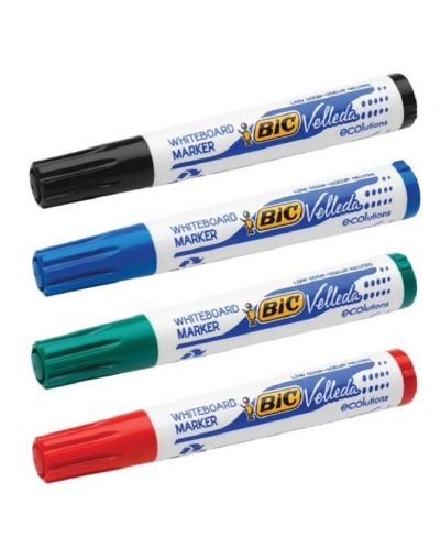 Set markera za bijelu ploču BIC - Velleda, okrugli vrh, 5 mm, 4 boje - 3
