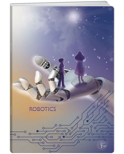 Set od 10 bilježnica Elisa Robots - A4, 62 lista, široke linije, asortiman - 3