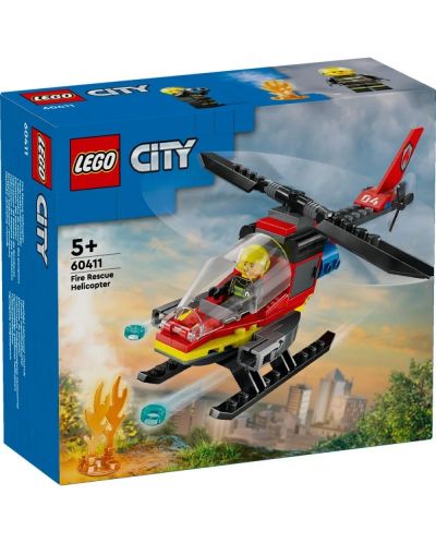 Konstruktor LEGO City - Vatrogasni spasilački helikopter (60411) - 1