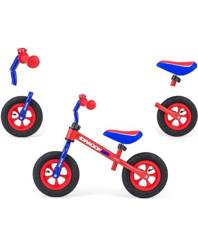 Bicikl za ravnotežu Milly Mally - Dragon Air, crveno-plavi - 2