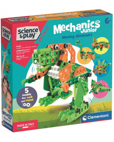 Konstruktor Clementoni Science & Play Mechanics Junior - Dinosauri, 130 dijelova - 1