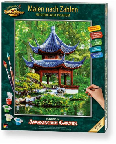 Set za slikanje po brojevima Schipper - Pagoda u japanskom vrtu - 1