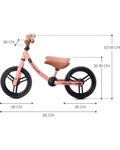 Bicikl za ravnotežu KinderKraft - 2Way Next, ružičasti - 6
