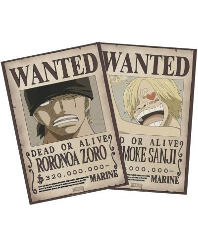 Set mini postera GB eye Animation: One Piece - Zoro & Sanji Wanted Posters (Series 1) - 1