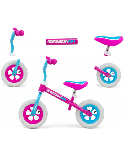Bicikl za ravnotežu Milly Mally - Dragon Air, plavo-ružičasti - 2
