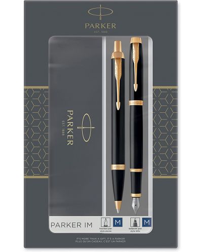 Set nalivpera Parker IM Professionals - S kemijskom olovkom, pozlaćeno, s kutijom - 1
