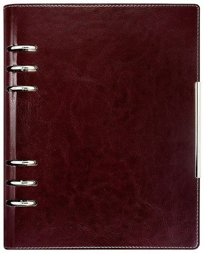 Kožna bilježnica-agenda Lemax Novaskin А5 - Bordo, s prstenovima i mehanizmom - 1