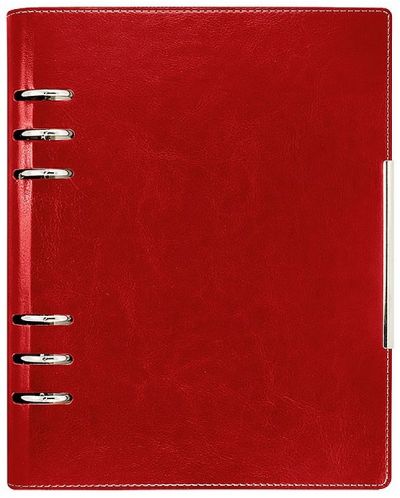 Kožna bilježnica-agenda Lemax Novaskin - А5, crvena, s prstenovima i mehanizmom - 1