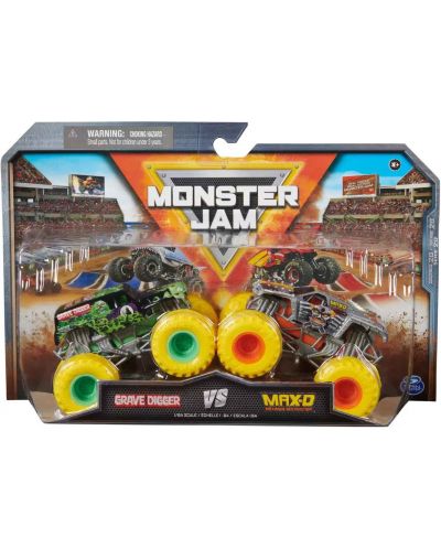 Buggy set Monster Jam - Grave Digger vs Max D, 1:64 - 1