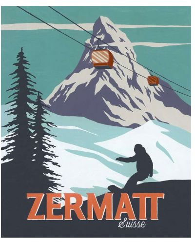 Set za slikanje po brojevima Ravensburger CreArt - Zermatt, Švicarska - 2